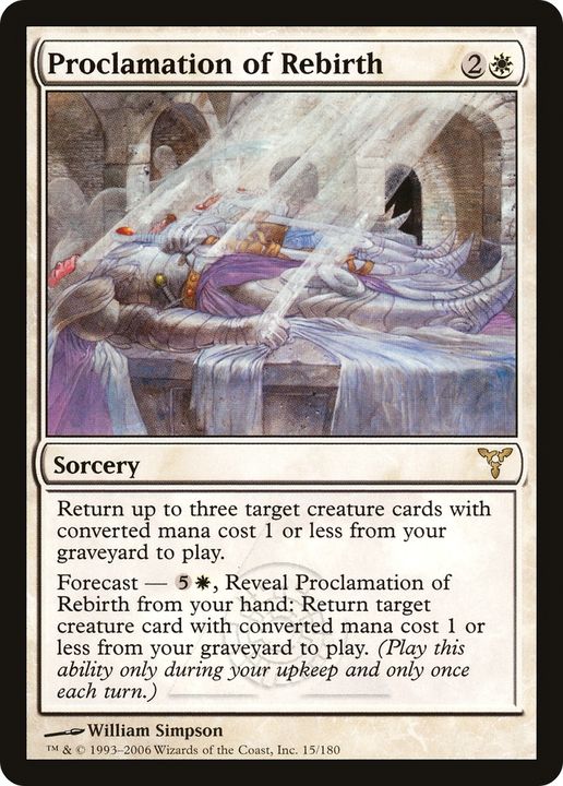 Proclamation of Rebirth in the group Magic the Gathering / Types / Colors / White at Proxyprinters.com (74790)