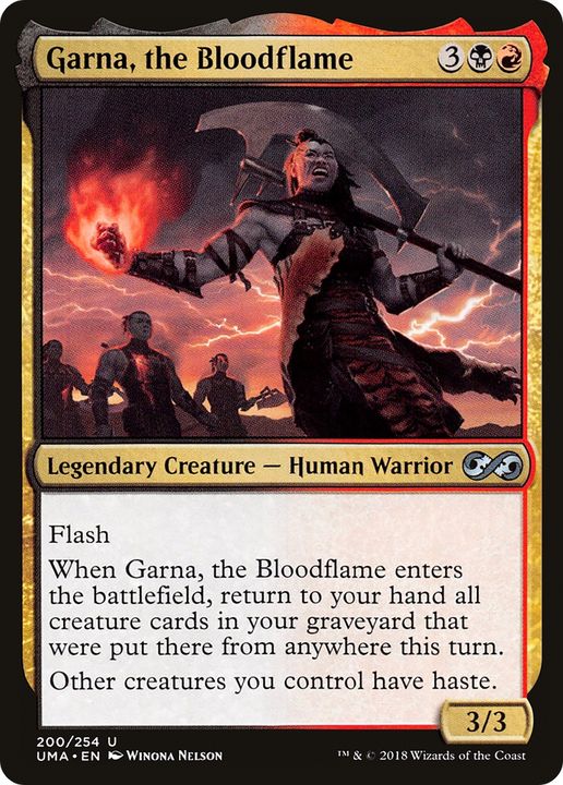 Garna, the Bloodflame in the group Magic the Gathering / Types / Colors / Multicolors / B, R at Proxyprinters.com (74807)