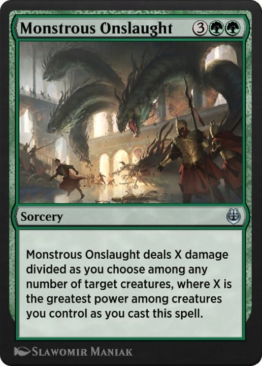 Monstrous Onslaught in the group Magic the Gathering / Types / Colors / Green at Proxyprinters.com (74824)