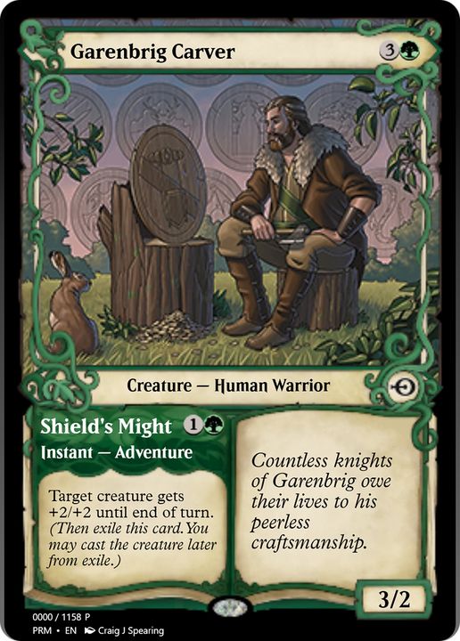 Garenbrig Carver // Shield's Might in the group Magic the Gathering / Types / Creatures / Warrior at Proxyprinters.com (74872)