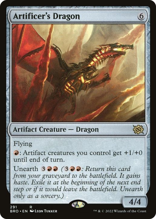 Artificer's Dragon in the group Magic the Gathering / Types / Colors / Colorless at Proxyprinters.com (74934)