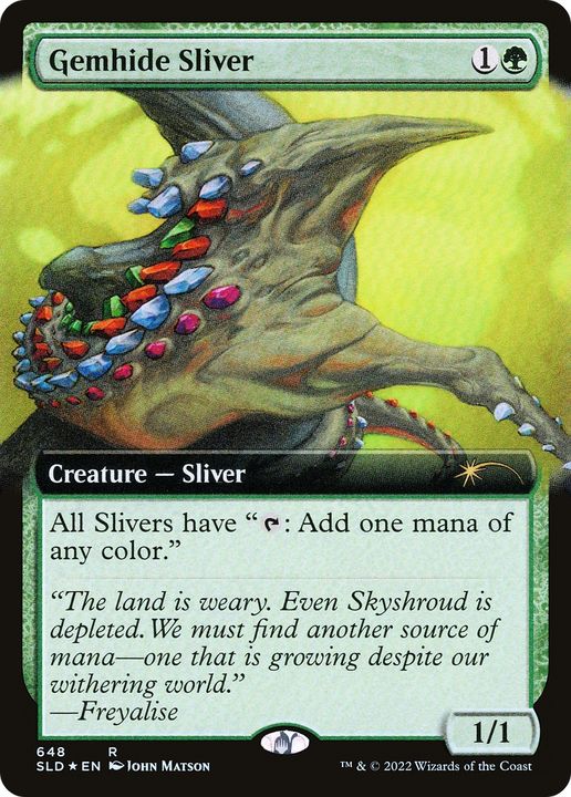 Gemhide Sliver in the group Magic the Gathering / Types / Colors / Green at Proxyprinters.com (74969)