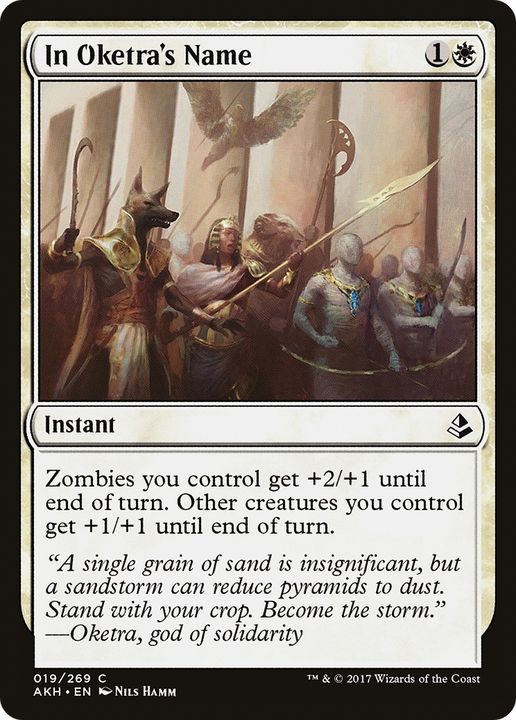 In Oketra's Name in the group Magic the Gathering / Types / Colors / White at Proxyprinters.com (74971)