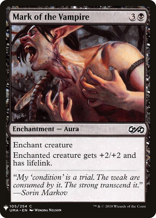 Mark of the Vampire in the group Magic the Gathering / Types / Colors / Black at Proxyprinters.com (74994)