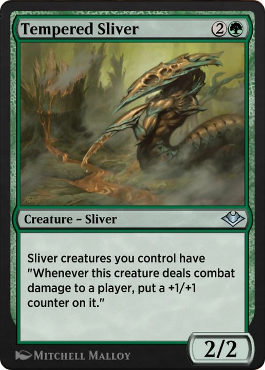 Tempered Sliver in the group Magic the Gathering / Types / Colors / Green at Proxyprinters.com (75080)