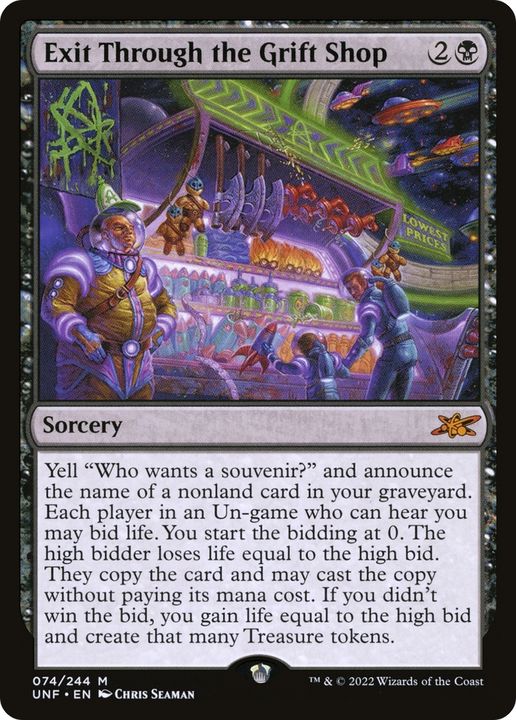 Exit Through the Grift Shop in the group Magic the Gathering / Types / Colors / Black at Proxyprinters.com (75231)