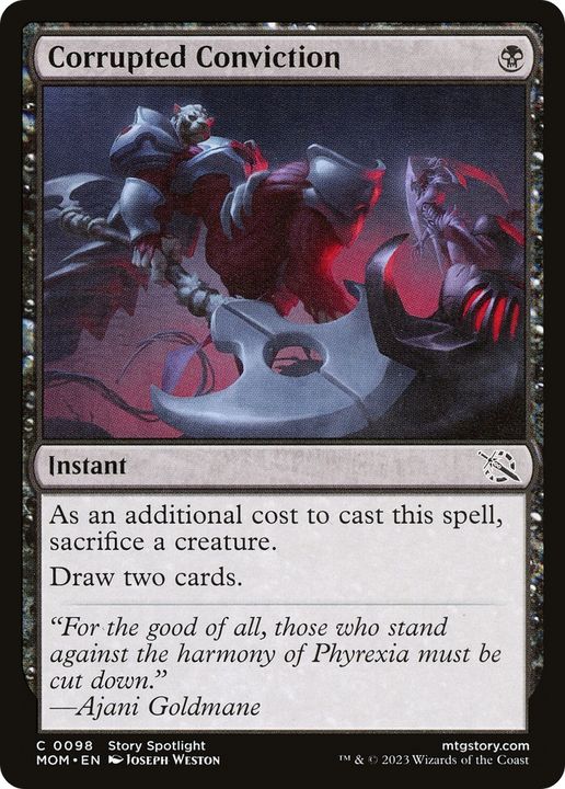 Corrupted Conviction in the group Magic the Gathering / Types / Colors / Black at Proxyprinters.com (75416)