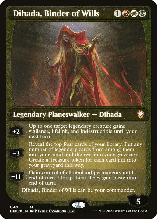 Dihada, Binder of Wills in the group Magic the Gathering / Types / Colors / Multicolors / B, R, W at Proxyprinters.com (75610)