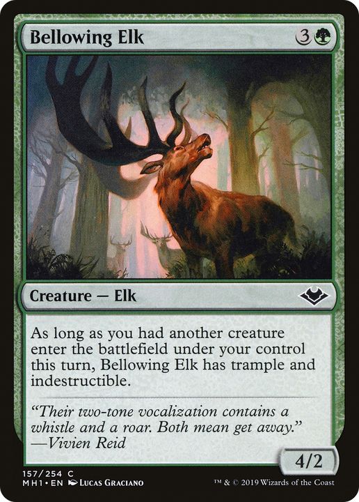 Bellowing Elk in the group Magic the Gathering / Types / Colors / Green at Proxyprinters.com (75674)