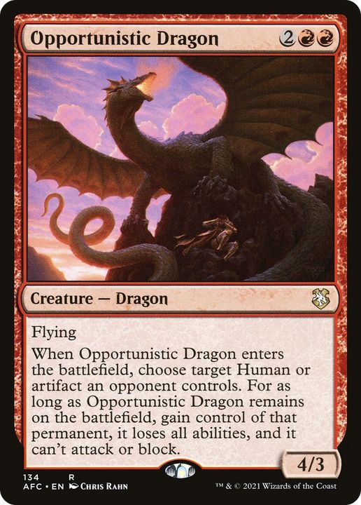 Opportunistic Dragon in the group Magic the Gathering / Types / Colors / Red at Proxyprinters.com (75686)