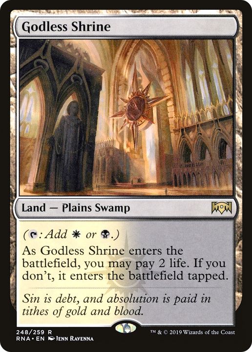 Godless Shrine in the group Magic the Gathering / Types / Land / Swamp at Proxyprinters.com (75693)