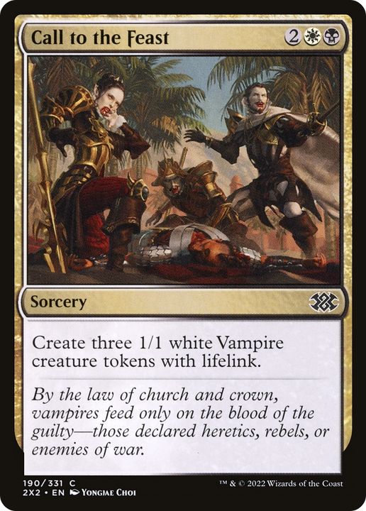 Call to the Feast in the group Magic the Gathering / Types / Colors / Multicolors / B, W at Proxyprinters.com (75845)