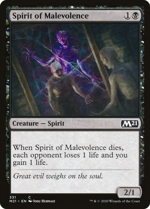 Spirit of Malevolence in the group Magic the Gathering / Types / Colors / Black at Proxyprinters.com (75854)