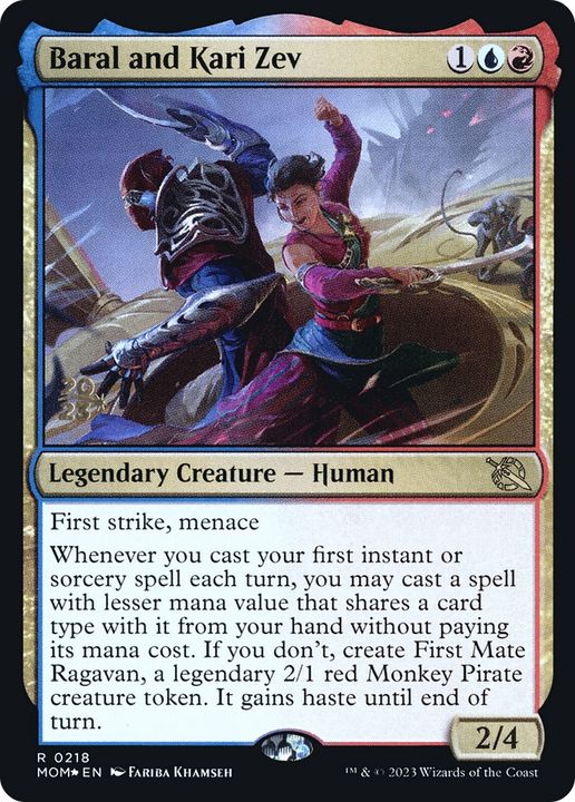 Baral and Kari Zev in the group Magic the Gathering / Types / Colors / Multicolors / R, U at Proxyprinters.com (75867)