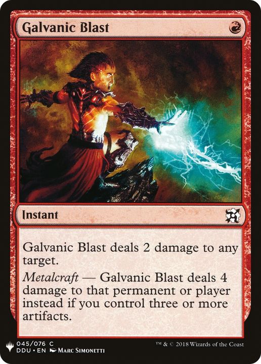 Galvanic Blast in the group Magic the Gathering / Sets / The List at Proxyprinters.com (75891)