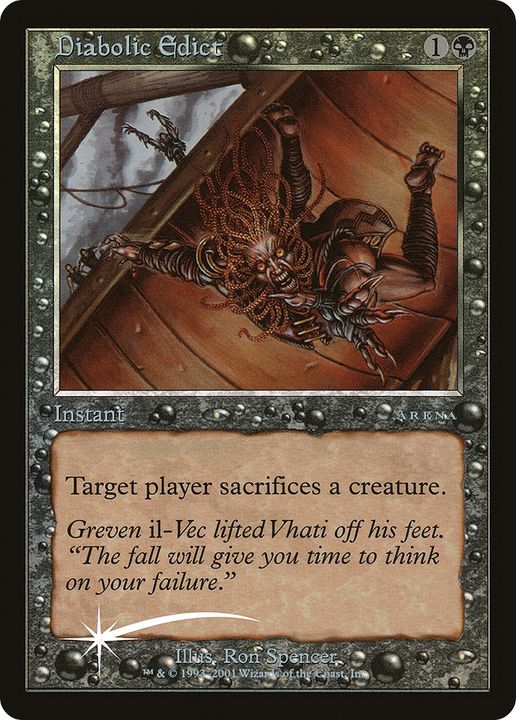 Diabolic Edict in the group Magic the Gathering / Sets / Arena League 2001 at Proxyprinters.com (75950)