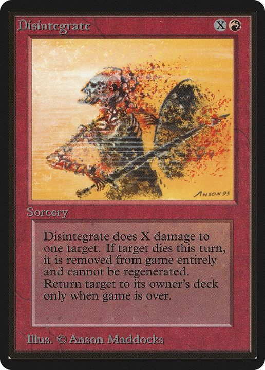 Disintegrate in the group Magic the Gathering / Types / Colors / Red at Proxyprinters.com (76025)