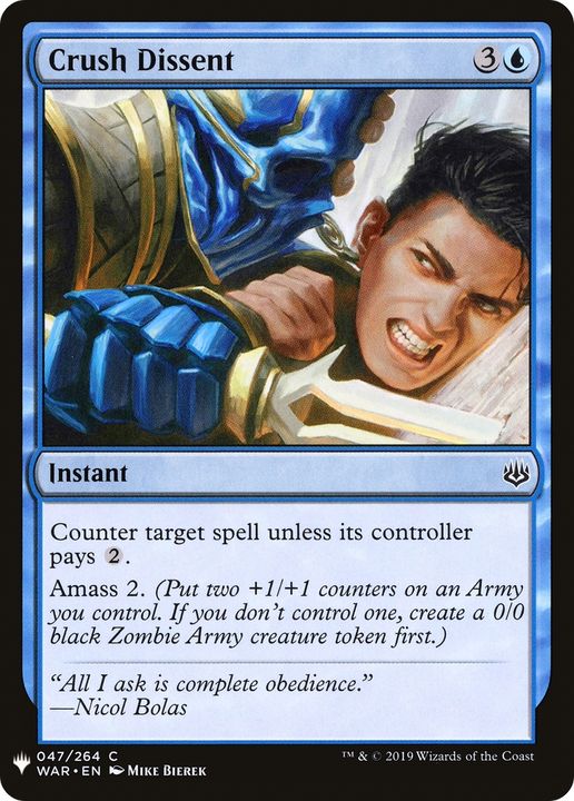 Crush Dissent in the group Magic the Gathering / Sets / The List at Proxyprinters.com (76050)