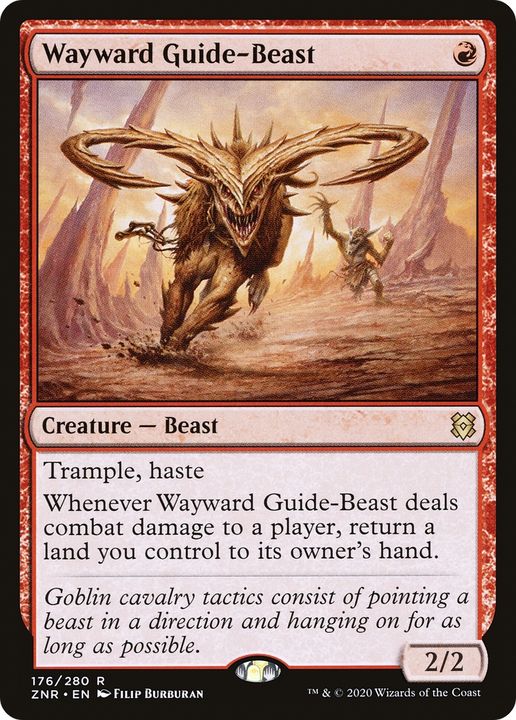 Wayward Guide-Beast in the group Magic the Gathering / Types / Colors / Red at Proxyprinters.com (76161)