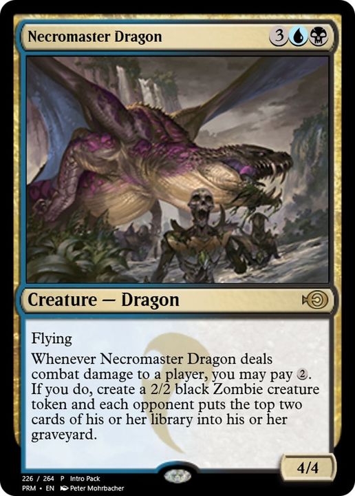 Necromaster Dragon in the group Magic the Gathering / Types / Colors / Multicolors / B, U at Proxyprinters.com (763)