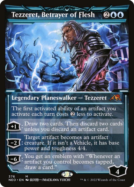 Tezzeret, Betrayer of Flesh in the group Magic the Gathering / Sets / Kamigawa: Neon Dynasty at Proxyprinters.com (76401)