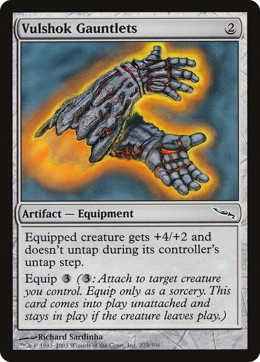 Vulshok Gauntlets in the group Magic the Gathering / Types / Artifacts / Artifact at Proxyprinters.com (7655)