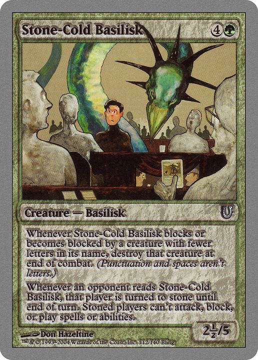 Stone-Cold Basilisk in the group Magic the Gathering / Types / Colors / Green at Proxyprinters.com (76697)