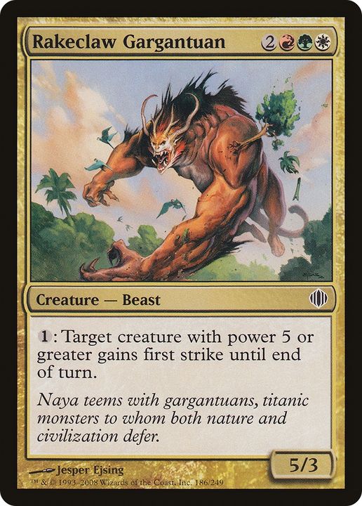 Rakeclaw Gargantuan in the group Magic the Gathering / Types / Colors / Multicolors / G, R, W at Proxyprinters.com (76751)