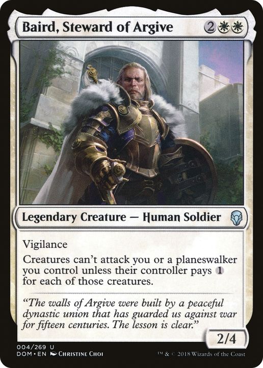 Baird, Steward of Argive in the group Magic the Gathering / Types / Colors / White at Proxyprinters.com (76772)