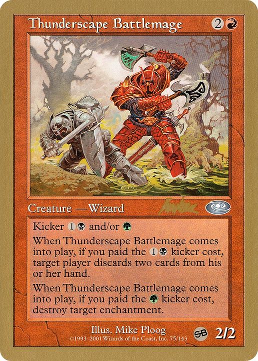 Thunderscape Battlemage in the group Magic the Gathering / Types / Creatures / Wizard at Proxyprinters.com (76834)