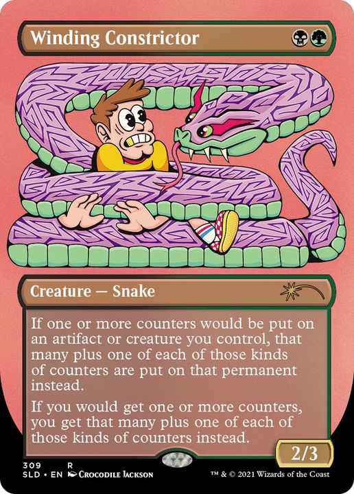 Winding Constrictor in the group Magic the Gathering / Types / Colors / Multicolors / B, G at Proxyprinters.com (76879)