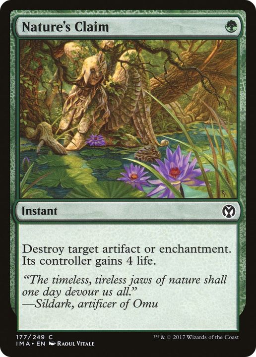 Nature's Claim in the group Magic the Gathering / Types / Colors / Green at Proxyprinters.com (76990)