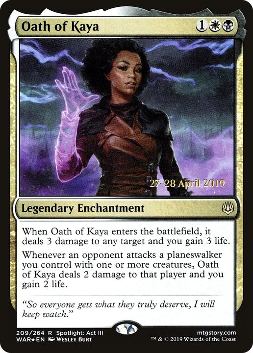 Oath of Kaya in the group Magic the Gathering / Types / Enchantment / Legendary Enchantment at Proxyprinters.com (77052)