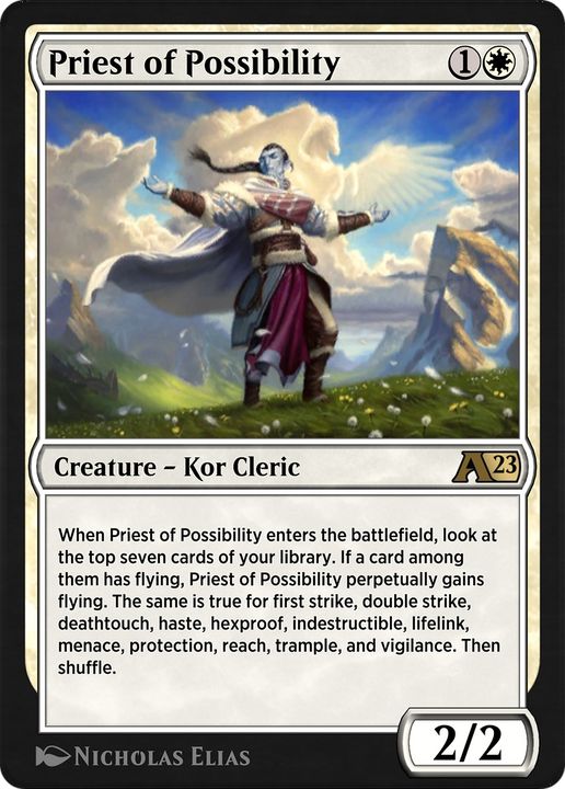 Priest of Possibility in the group Magic the Gathering / Types / Colors / White at Proxyprinters.com (77140)