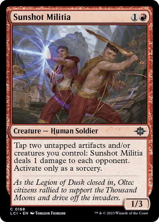 Sunshot Militia in the group Magic the Gathering / Types / Colors / Red at Proxyprinters.com (77263)