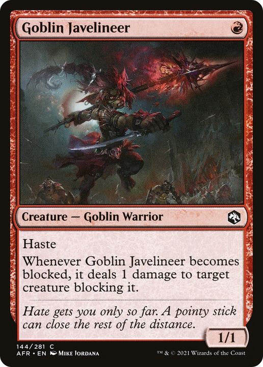 Goblin Javelineer in the group Magic the Gathering / Types / Creatures / Warrior at Proxyprinters.com (77301)