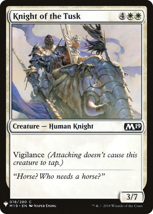 Knight of the Tusk in the group Magic the Gathering / Types / Colors / White at Proxyprinters.com (77304)