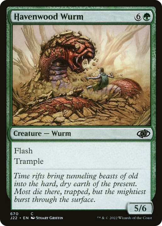 Havenwood Wurm in the group Magic the Gathering / Types / Colors / Green at Proxyprinters.com (77359)