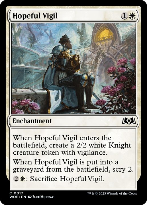 Hopeful Vigil in the group Magic the Gathering / Sets / Wilds of Eldraine Art Series at Proxyprinters.com (77411)