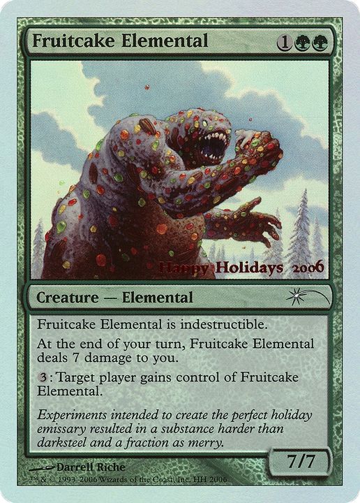 Fruitcake Elemental in the group Magic the Gathering / Sets / Happy Holidays at Proxyprinters.com (77575)