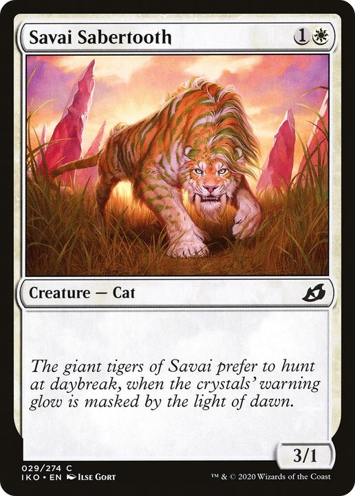 Savai Sabertooth in the group Magic the Gathering / Sets / Ikoria: Lair of Behemoths at Proxyprinters.com (77725)