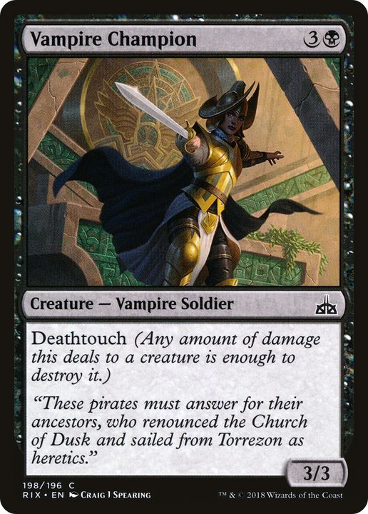 Vampire Champion in the group Magic the Gathering / Types / Colors / Black at Proxyprinters.com (77754)