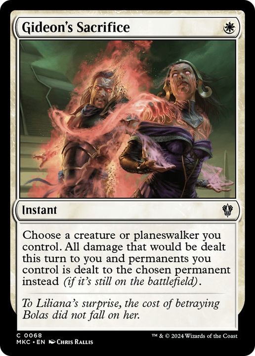 Gideon's Sacrifice in the group Magic the Gathering / Types / Colors / White at Proxyprinters.com (77764)