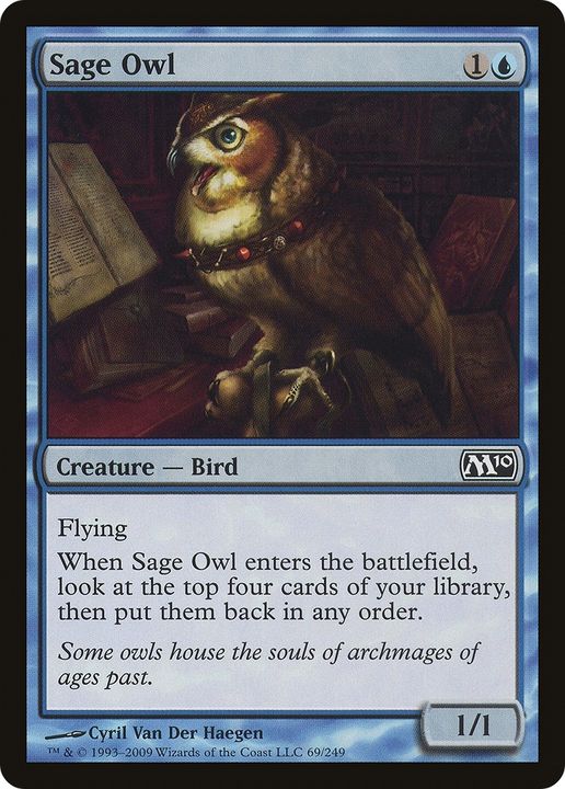 Sage Owl in the group Magic the Gathering / Types / Colors / Blue at Proxyprinters.com (77771)