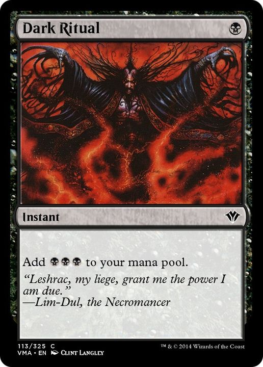 Dark Ritual in the group Magic the Gathering / Types / Colors / Black at Proxyprinters.com (7780)