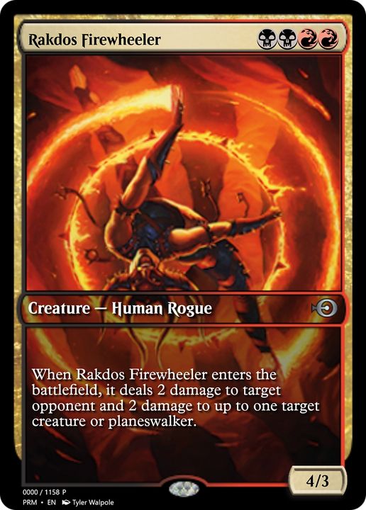 Rakdos Firewheeler in the group Magic the Gathering / Types / Colors / Multicolors / B, R at Proxyprinters.com (77813)