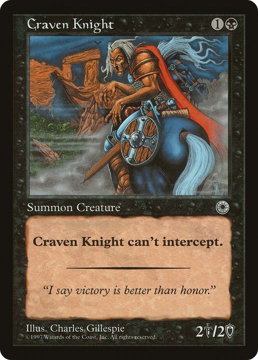 Craven Knight in the group Magic the Gathering / Types / Colors / Black at Proxyprinters.com (77846)