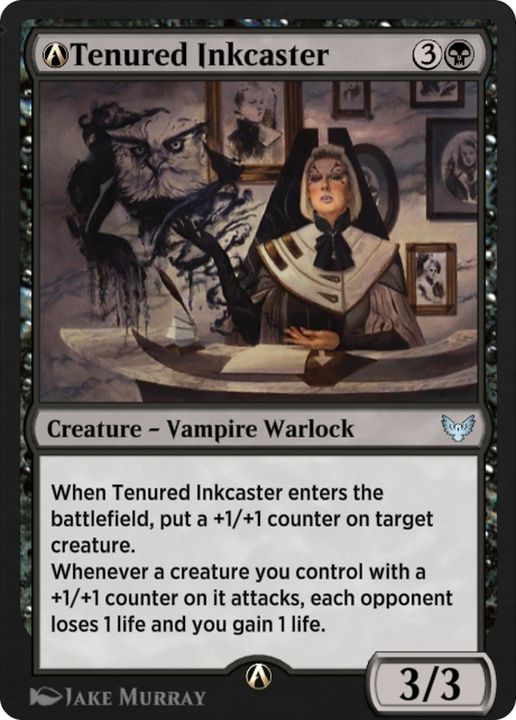 A-Tenured Inkcaster in the group Magic the Gathering / Types / Colors / Black at Proxyprinters.com (77887)