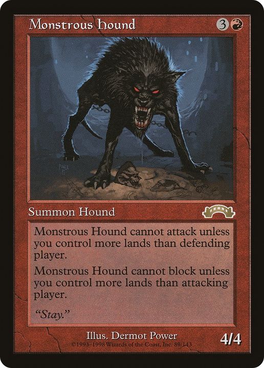 Monstrous Hound in the group Magic the Gathering / Sets / Exodus at Proxyprinters.com (77937)