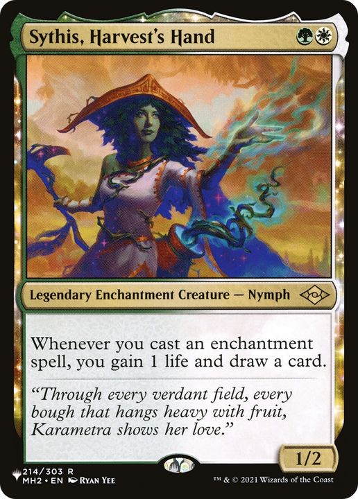 Sythis, Harvest's Hand in the group Magic the Gathering / Types / Enchantment / Legendary Enchantment at Proxyprinters.com (77972)